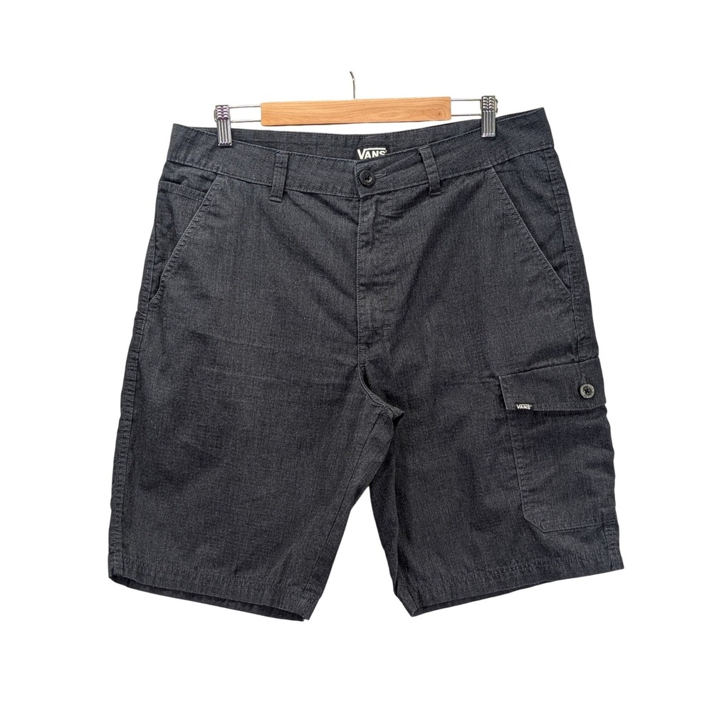 Vans Mens Shorts 36 Gray Cotton Blend Cargo Pockets Casual‎
